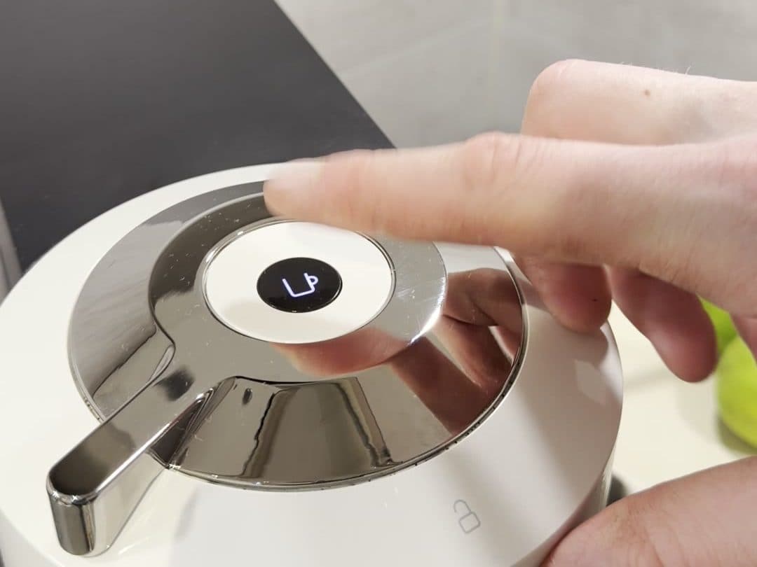 Pressing the button on top